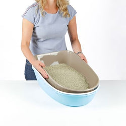 Berto Cat Litter Tray in Grey - Durable, Easy-Clean Design | Available at Keans Claremorris