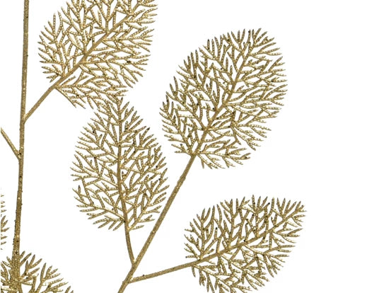 Gold Leafy Spray on Stem H.88cm - Image 3
