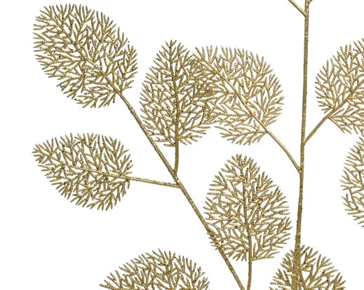 Gold Leafy Spray on Stem H.88cm - Image 2