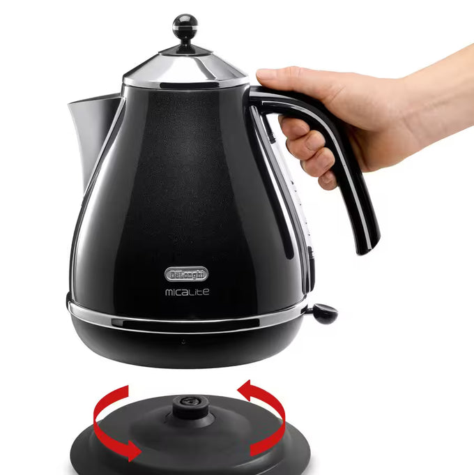 Delonghi Icona Micalite Kettle Black | KBOM3001.BK - Image 2