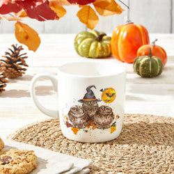 Happy Owl-o-ween Mug Set of 4 with Halloween owl designs, perfect for festive drinks | Keans Claremorris