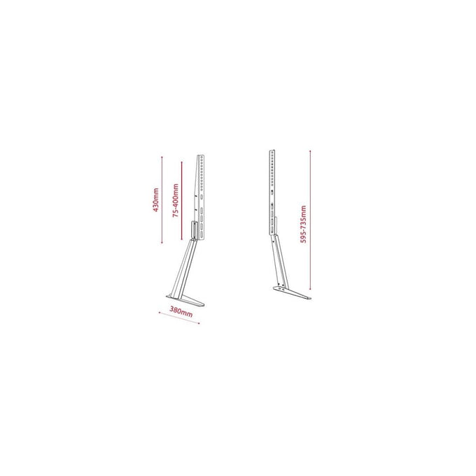 JL 32"-70" TV Pedestal Feet  50KG PRO3270 - Image 3