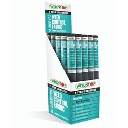 Gardman Weedstop Black 12m x 1m weed control fabric, durable garden weed barrier, available at Keans Claremorris.