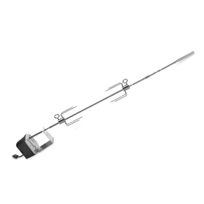Weber Rotisserie for Genesis 200/300 series, stainless steel, includes forks and spit, slow-roasts tender meat - Keans