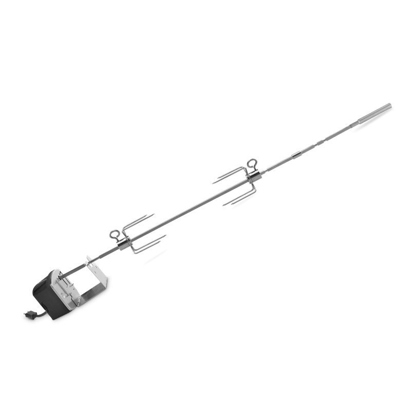 Weber Rotisserie for Genesis 200/300 series, stainless steel, includes forks and spit, slow-roasts tender meat - Keans