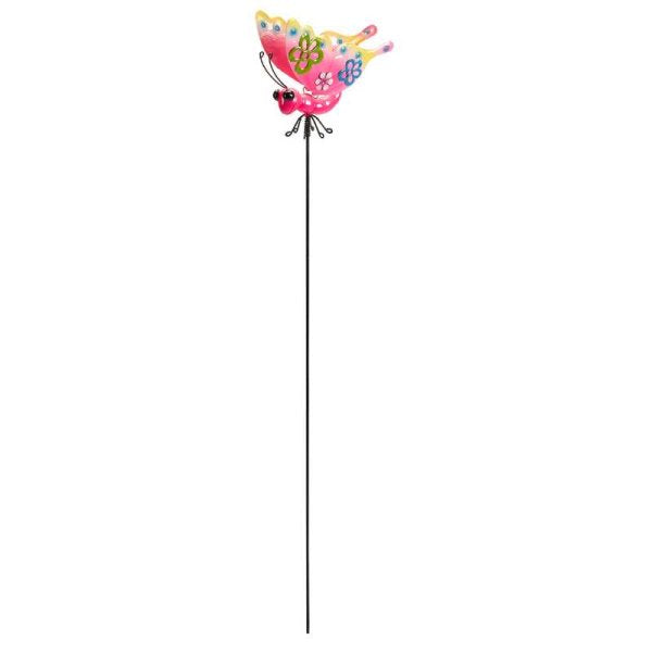 Butterfly Barmy Stakes garden decor with colorful butterfly design – available at Keans Claremorris.