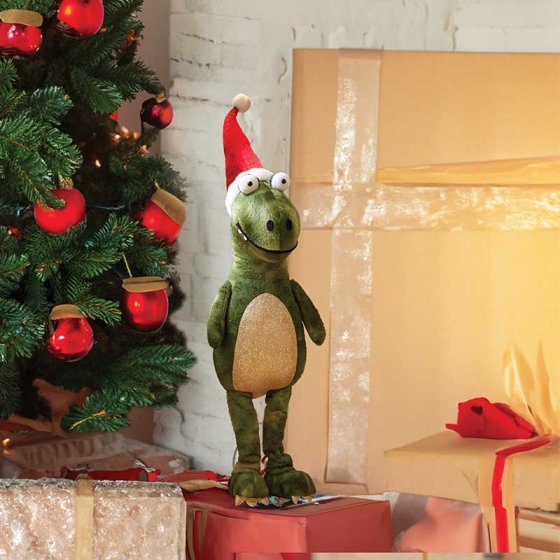 T-Rexie Green Dinosaur 35cm festive indoor décor, playful Christmas gift – Keans Claremorris