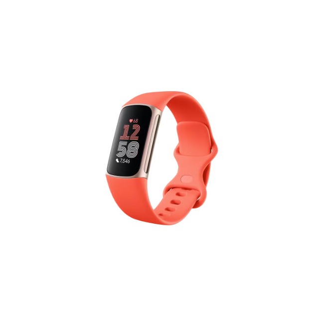 Fitbit Charge 6 Coral fitness tracker with GPS, heart rate, sleep tracking, 7-day battery, Google features - Keans