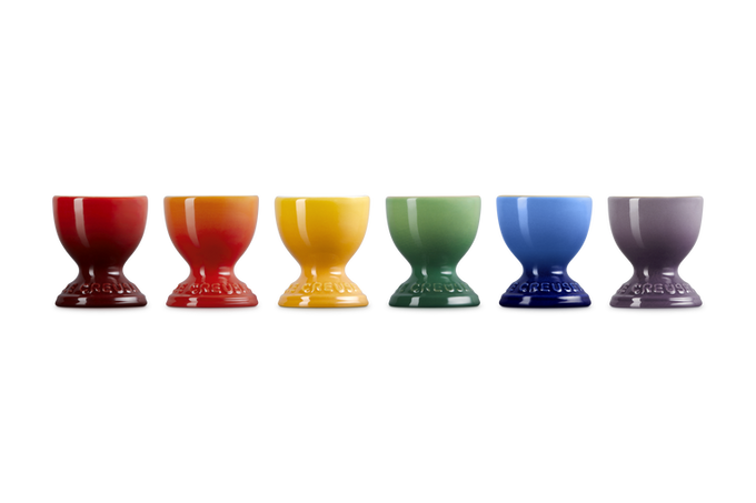 Le Creuset Rainbow Set of 6 Eggs Cups - Image 3