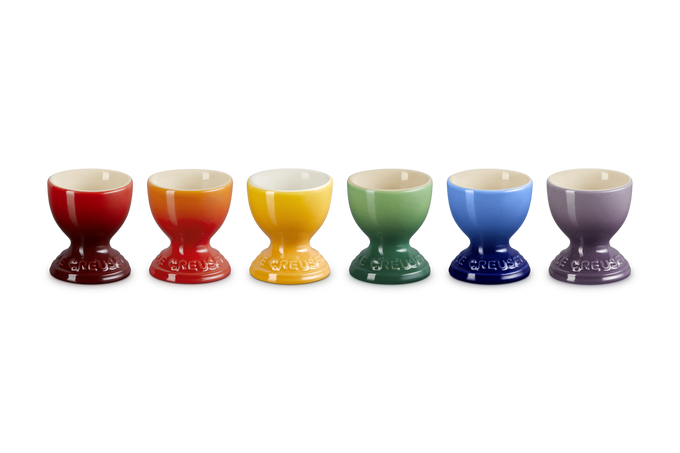 Le Creuset Rainbow Set of 6 Eggs Cups - Image 2
