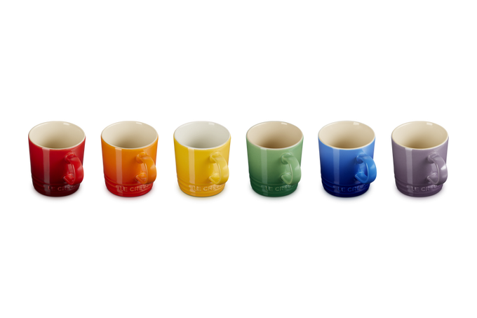 Le Creuset Rainbow Set of 6 Espresso Mugs - Image 3
