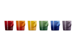 Le Creuset Rainbow Set of 6 Espresso Mugs