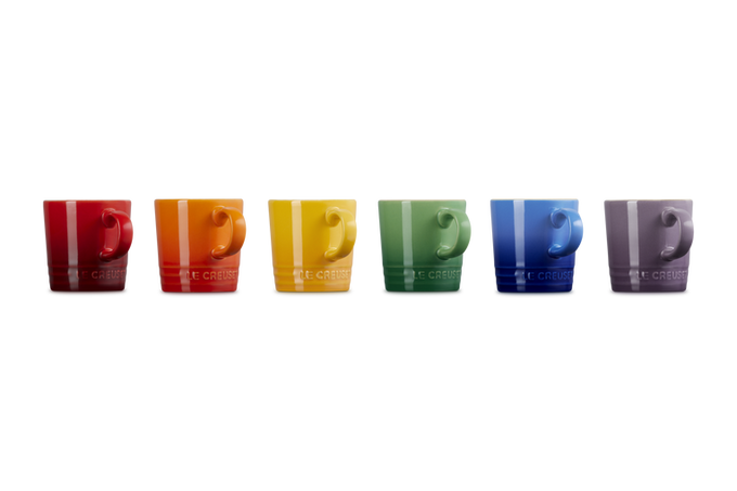 Le Creuset Rainbow Set of 6 Espresso Mugs - Image 4