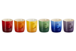 Le Creuset Rainbow Set of 6 Cappuccino Mugs