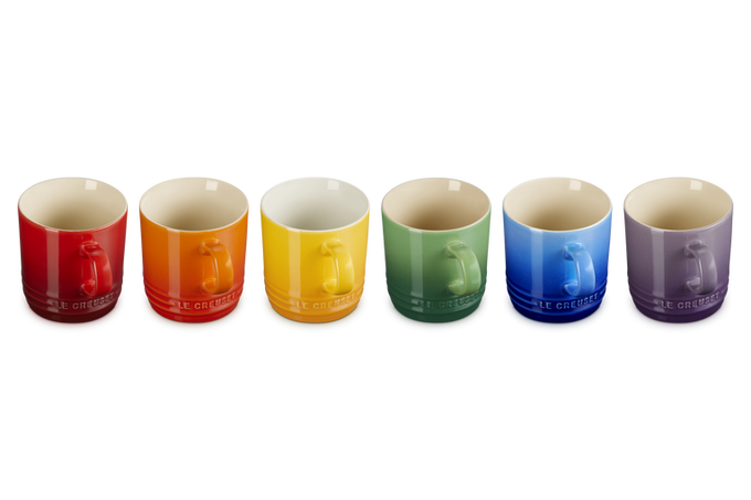 Le Creuset Rainbow Set of 6 Cappuccino Mugs - Image 3