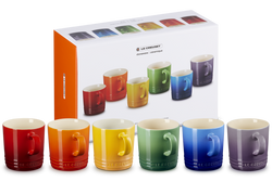 Le Creuset Rainbow Set of 6 London Mugs