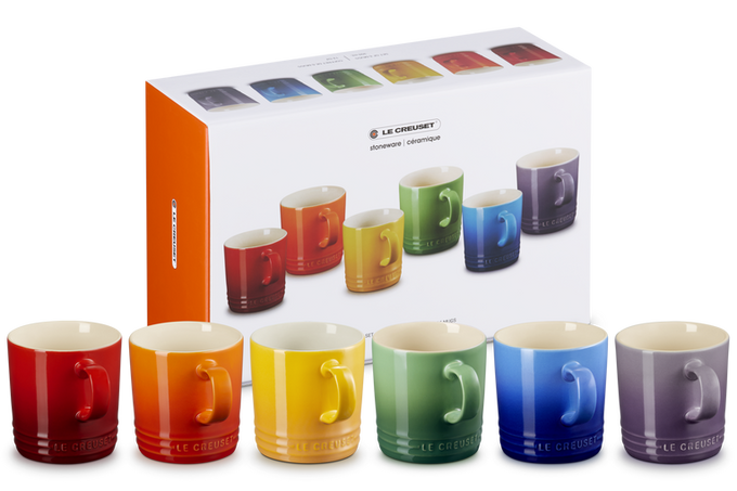 Le Creuset Rainbow Set of 6 London Mugs - Image 1