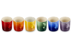 Le Creuset Rainbow Set of 6 London Mugs
