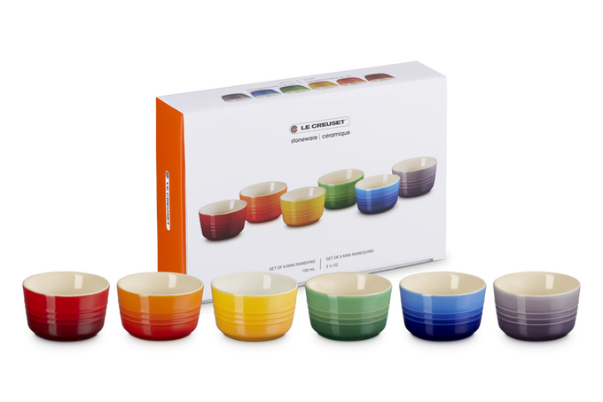Le Creuset Rainbow Set of 6 Ramekins - Image 1
