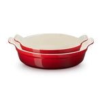 Load image into Gallery viewer, Le Creuset 2 Piece Deep Round Dishes Cerise
