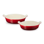 Load image into Gallery viewer, Le Creuset 2 Piece Deep Round Dishes Cerise
