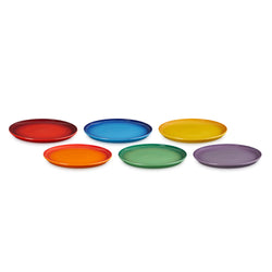 Le Creuset Rainbow Set of 6 Coupe Side Plates