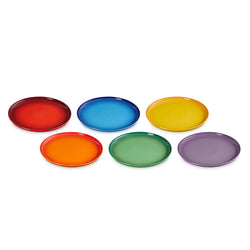Le Creuset Rainbow Set of 6 Coupe Side Plates