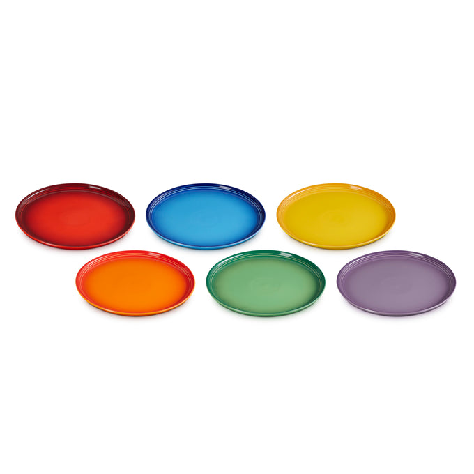 Le Creuset Rainbow Set of 6 Coupe Side Plates - Image 3