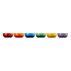 Le Creuset Rainbow Set of 6 Coupe Cereal Bowls