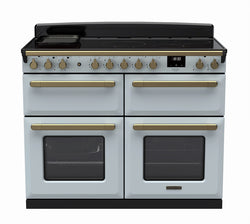 Rangemaster Induction Estel Deluxe 110cm Slow Cook Oven Antique Brass Trim
