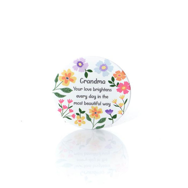 Bright And Beautiful Ceramic Coaster Grandma Set of 4 in Box 10x10cm