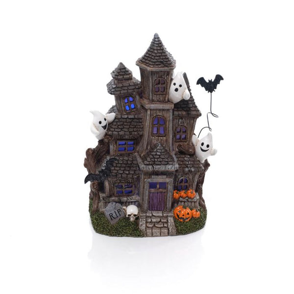 Creepy Cuties Haunted House Led With Coloured Lights 17.5x13x25.5cm