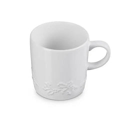 Le Creuset Stoneware Holly 350ml Mug White
