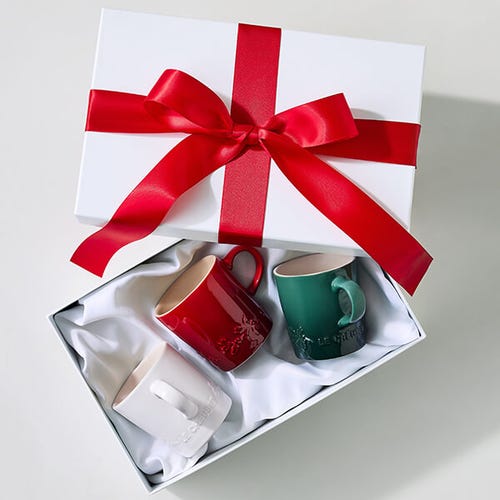 Le Creuset Stoneware Holly 350ml Mug White - Image 4