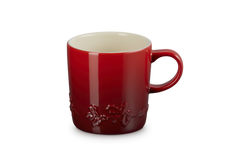 Le Creuset Stoneware Holly 350ml Mug Cerise