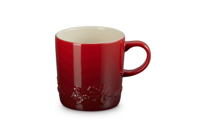 Le Creuset Stoneware Holly 350ml Mug Cerise - Image 1