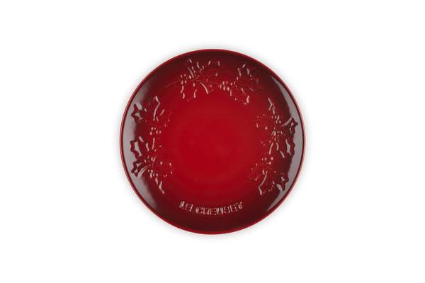 Le Creuset Stoneware Holly Plate 19cm Cerise