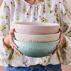Le Creuset Multi Bowl in Shell Pink, durable stoneware, perfect for serving, available at Keans Claremorris.
