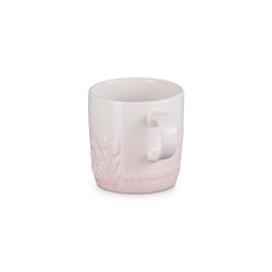 Le Creuset Capp Mug 200ml in Shell Pink, durable stoneware coffee cup - available at Keans Claremorris