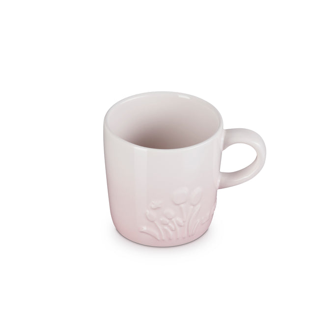 Le Creuset Capp Mug 200ml in Shell Pink, durable stoneware coffee cup - Keans Claremorris