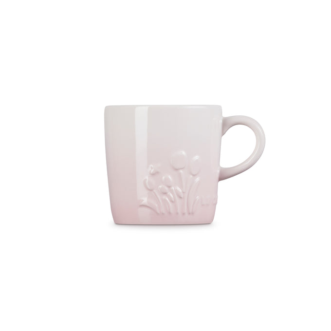 Le Creuset Capp Mug 200ml in Shell Pink, durable stoneware coffee cup - Keans Claremorris