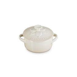 Le Creuset Daffodil 250ml Petite Mini Casserole in Meringue, La Jardin collection, available at Keans Claremorris.