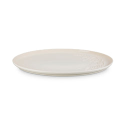 Le Creuset Oval Platter Meringue - Durable stoneware serving dish, elegant white finish, available at Keans Claremorris.