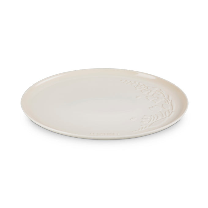 Le Creuset Oval Platter in Meringue color, durable stoneware, elegant design – available at Keans Claremorris.
