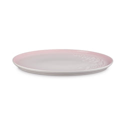 Le Creuset Oval Platter in Shell Pink, durable stoneware serving dish – available at Keans Claremorris.
