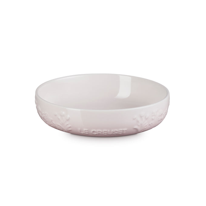 Le Creuset Sphere Bowl in Shell Pink, durable stoneware, stylish design – available at Keans Claremorris.