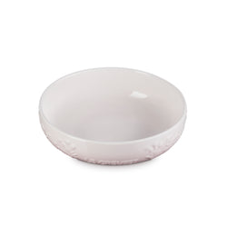 Le Creuset Sphere Bowl in Shell Pink, durable stoneware, perfect for serving, available at Keans Claremorris.