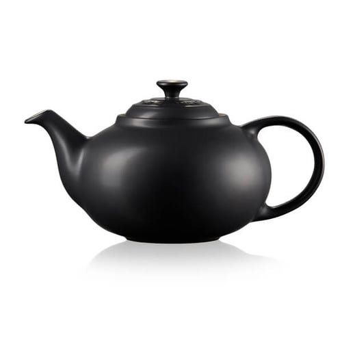 Le Creuset Stoneware Classic Teapot 1.3L Black – Durable, stylish teapot available at Keans Claremorris