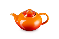 Le Creuset Stoneware Classic Teapot 1.3L Volcanic red, durable ceramic, available at Keans Claremorris
