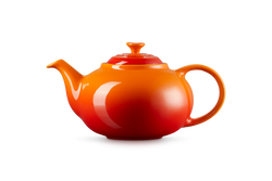 Le Creuset Stoneware Classic Teapot 1.3L Volcanic red, durable ceramic, available at Keans Claremorris